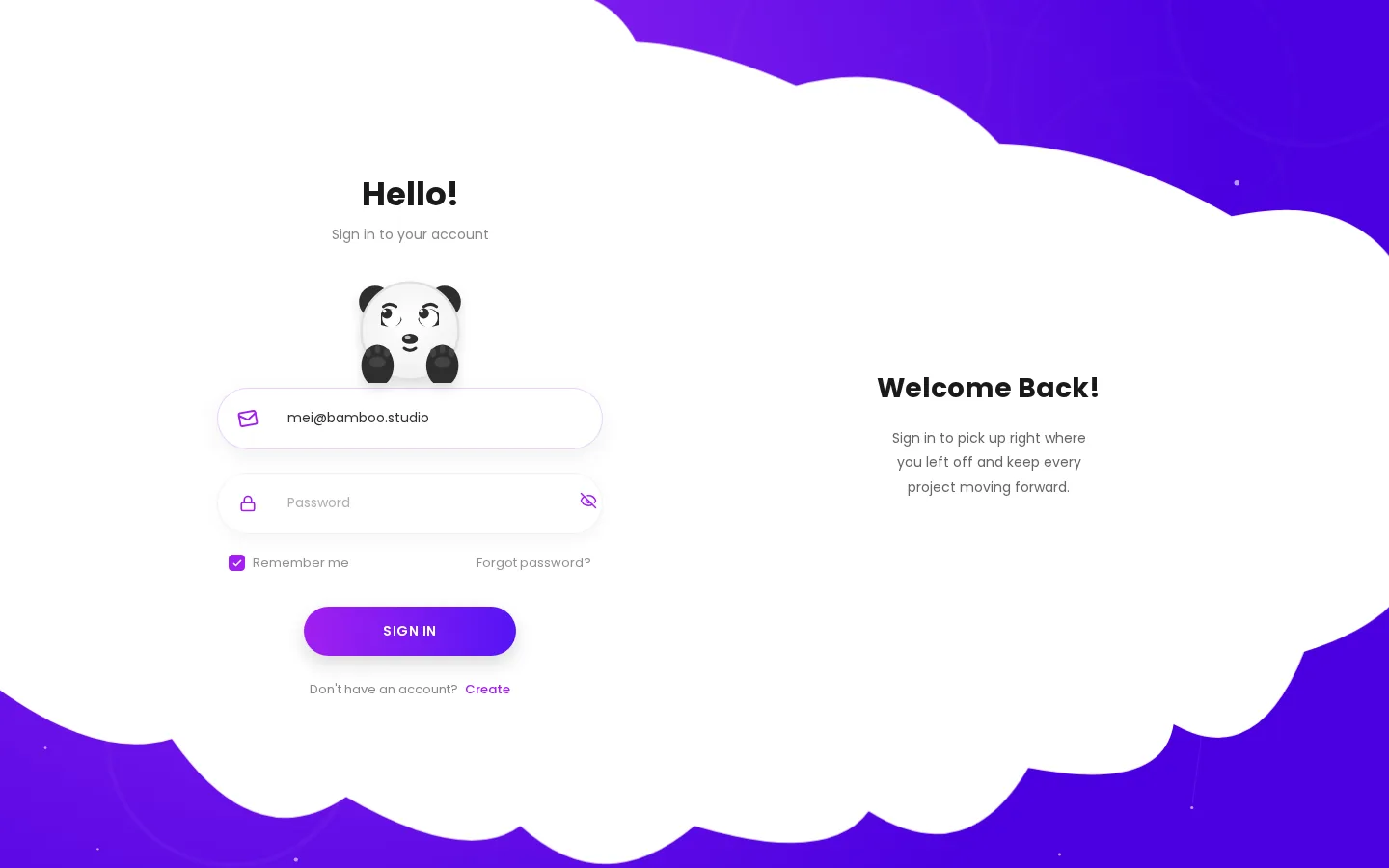 Bamboo: Panda Mascot Login, preview 2 of 5