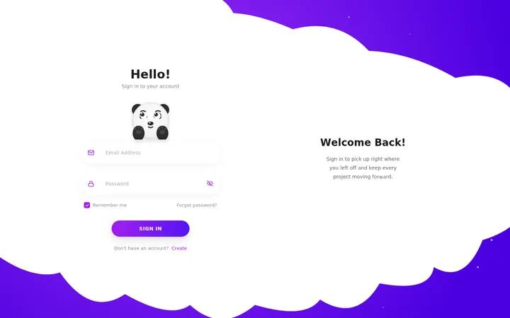 Bamboo: Panda Mascot Login