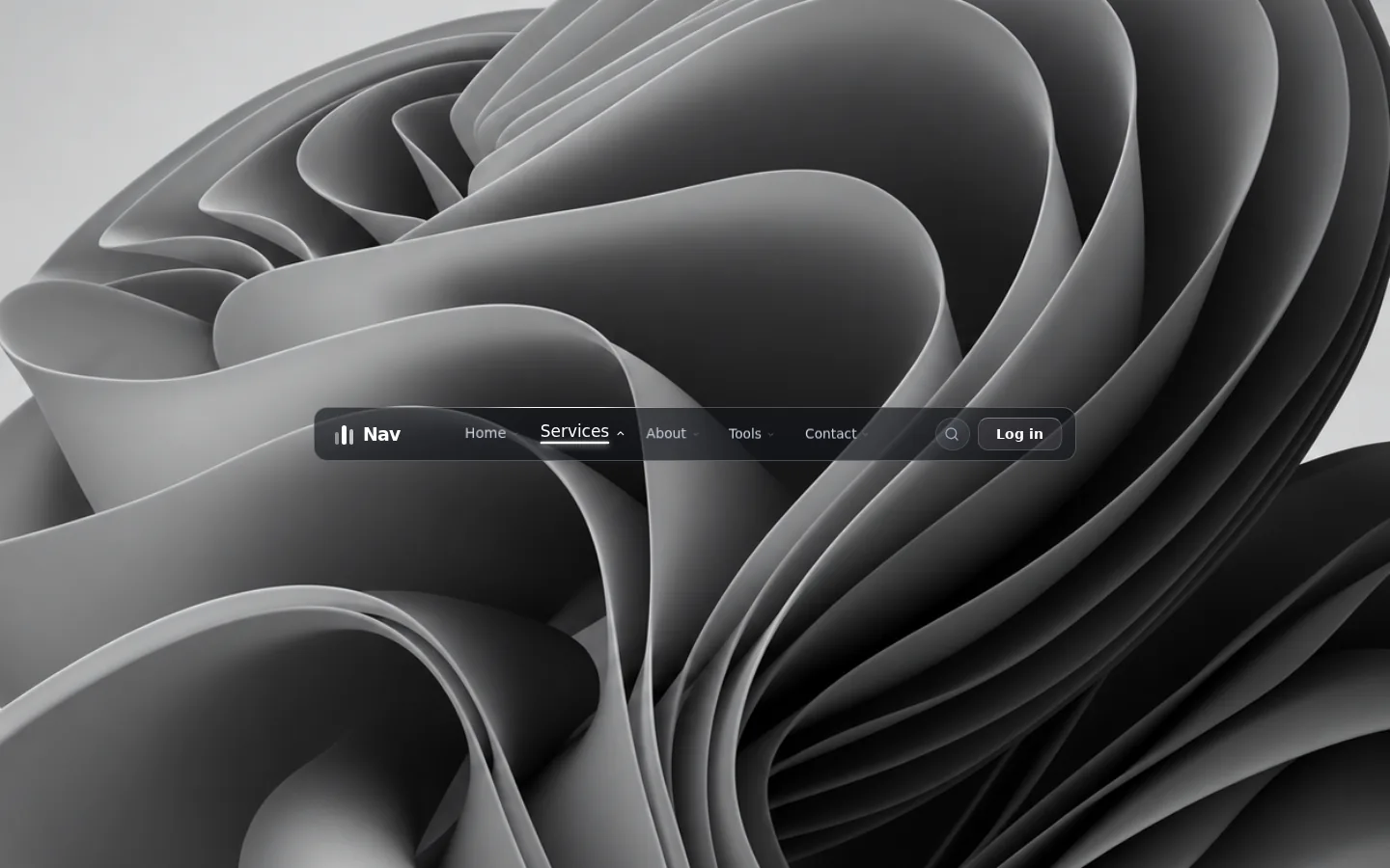 Beacon: Glass Pill Navbar with Search, preview 1 of 5