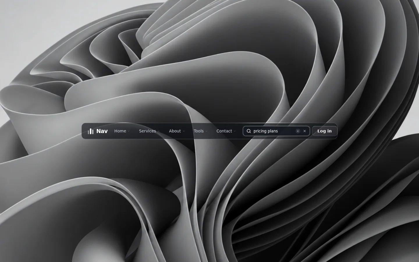 Beacon: Glass Pill Navbar with Search, preview 2 of 5