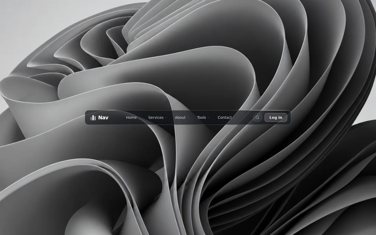 Beacon: Glass Pill Navbar with Search, preview 3 of 5