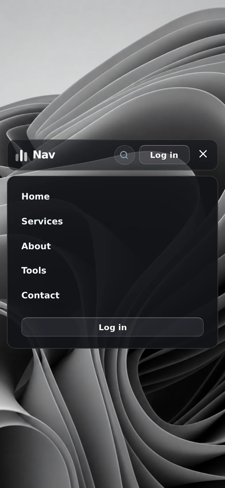 Beacon: Glass Pill Navbar with Search, preview 5 of 5