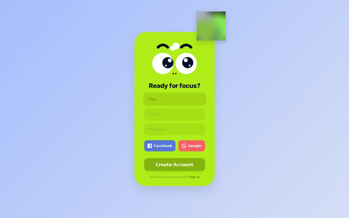 Blink: Googly-Eyes Monster Sign-Up, preview 2 of 5