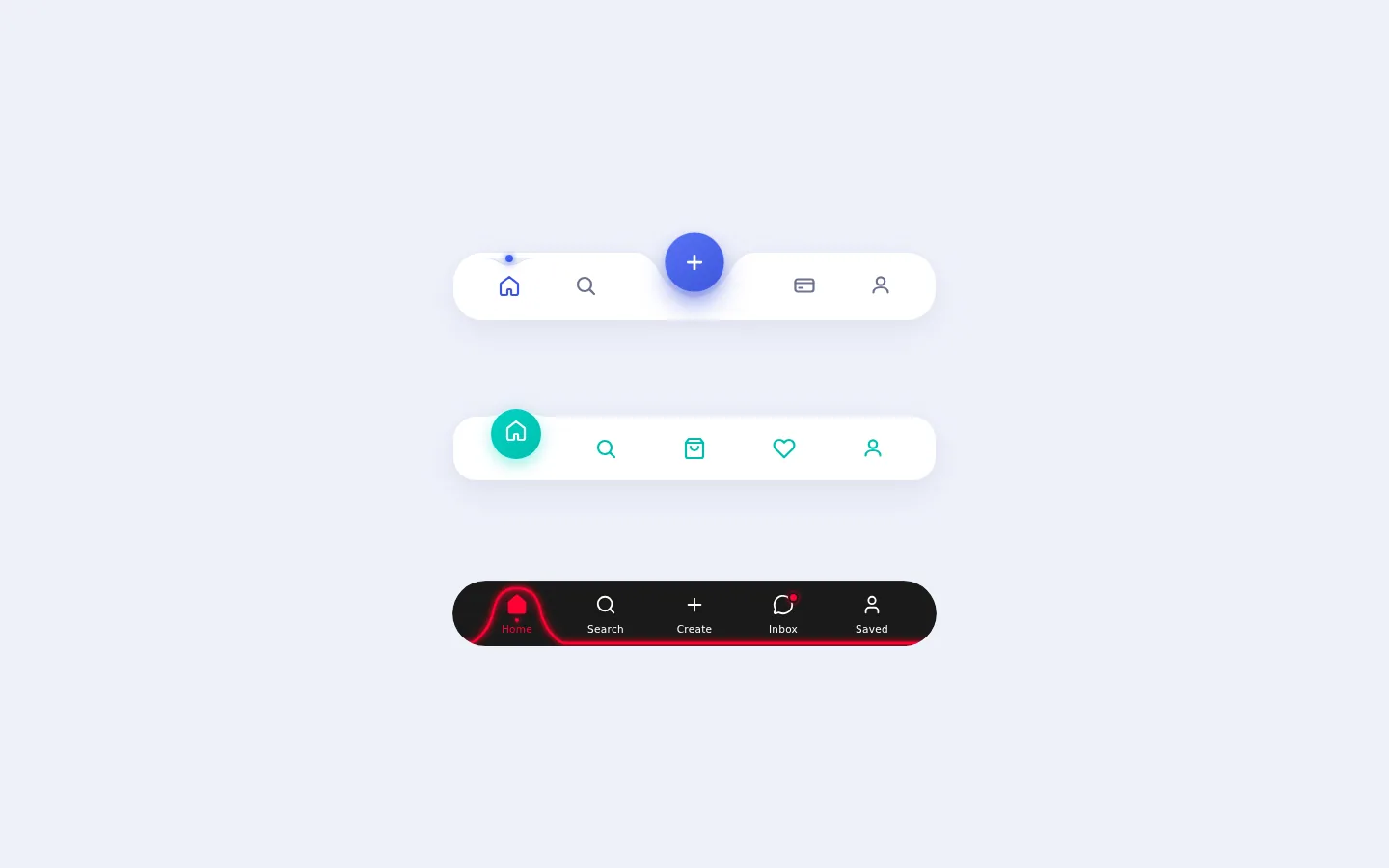 Drift: 15 Animated Tab Bars: Light