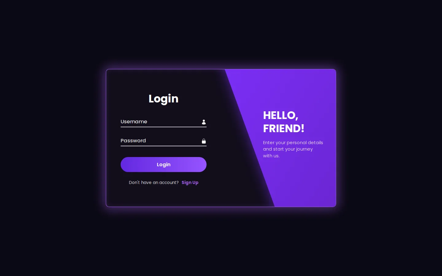 Eclipse: Sliding Panel Sign-In & Sign-Up, preview 1 of 5