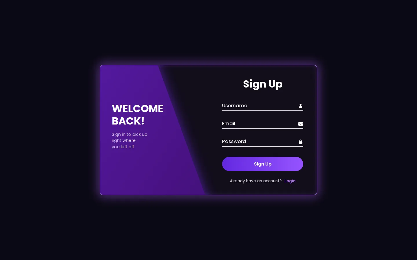 Eclipse: Sliding Panel Sign-In & Sign-Up, preview 2 of 5