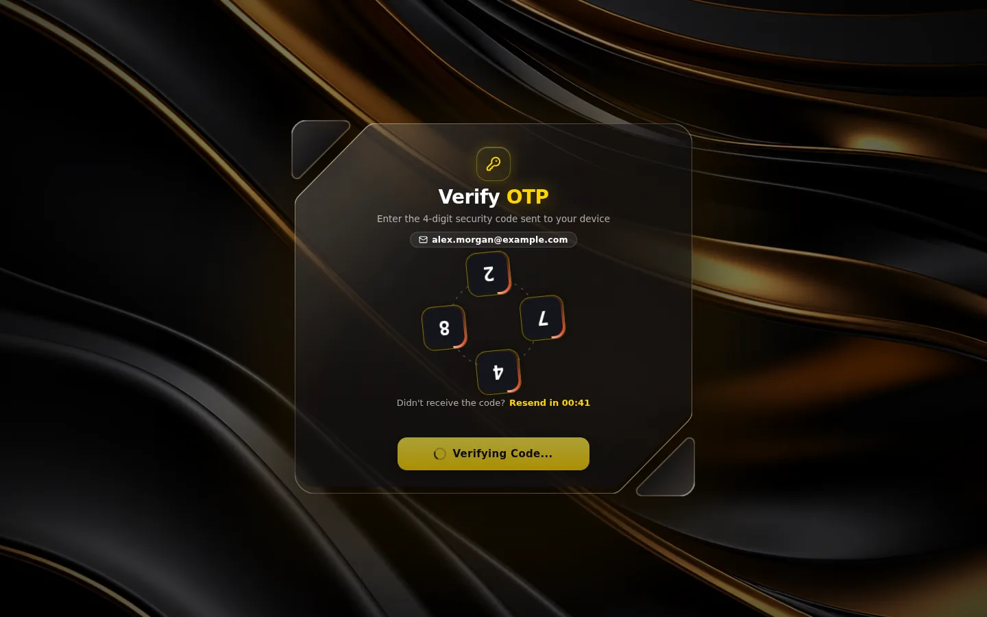 Gild: Gold Glass OTP Verification, preview 2 of 5