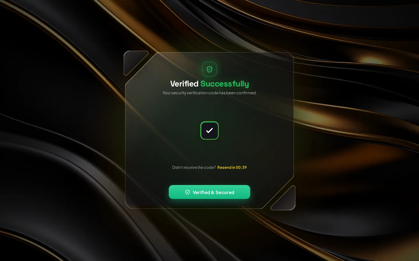 Gild: Gold Glass OTP Verification, preview 3 of 5