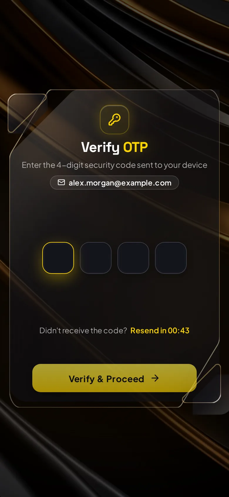 Gild: Gold Glass OTP Verification, preview 4 of 5