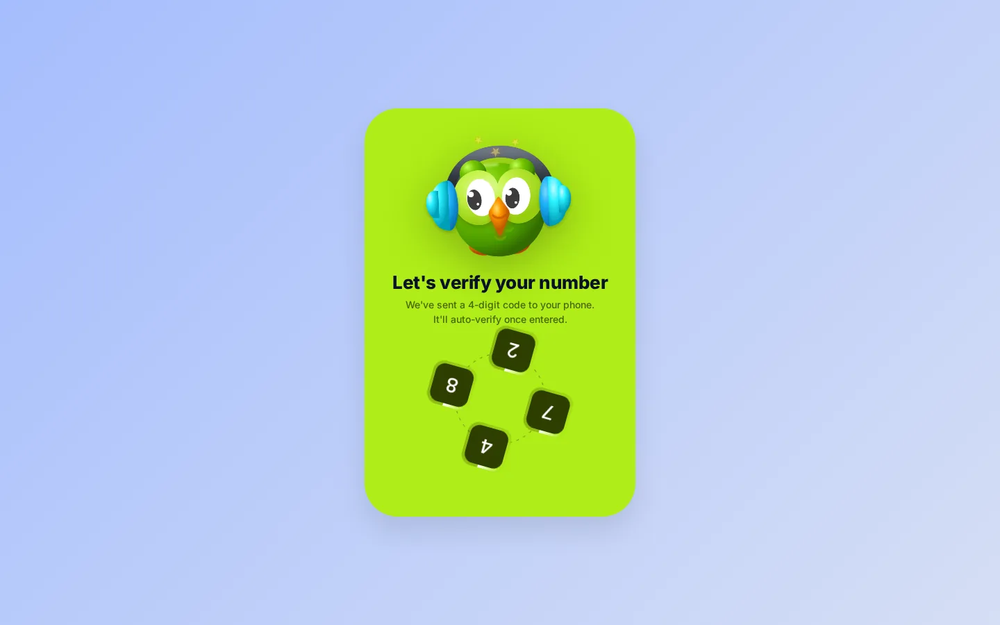 Hoot: Owl Mascot OTP Verification, preview 2 of 5