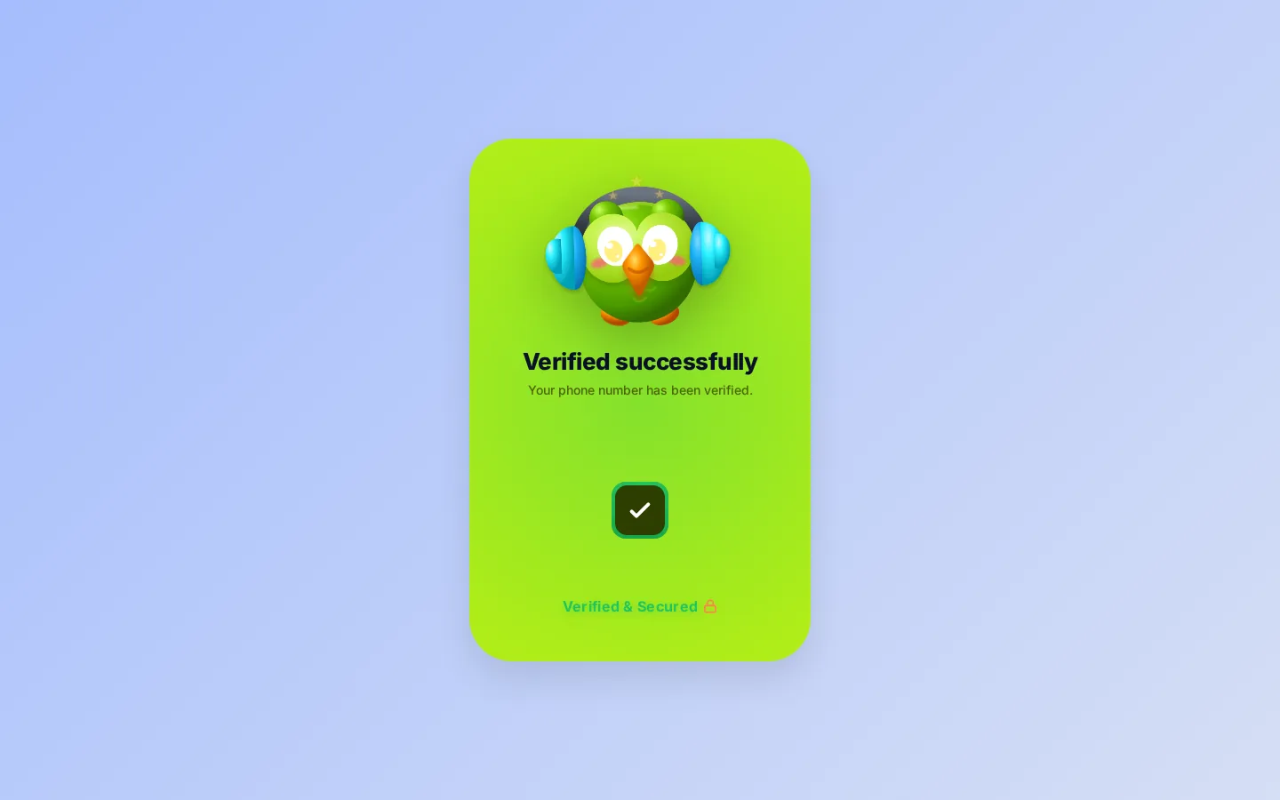 Hoot: Owl Mascot OTP Verification, preview 3 of 5
