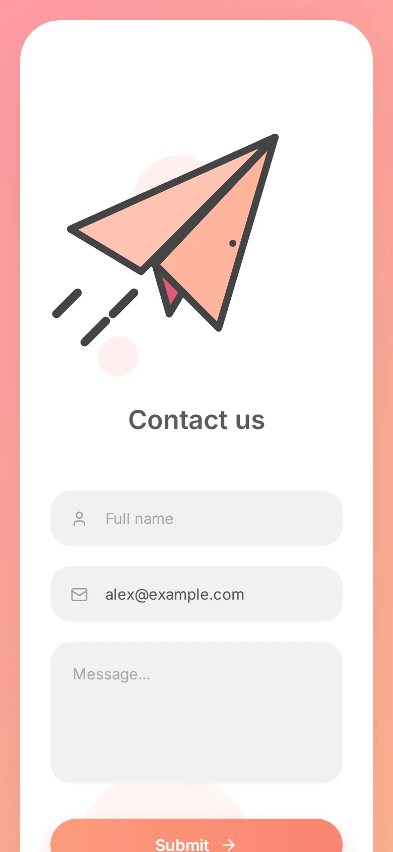 Kite: Paper Plane Contact Form, preview 4 of 5