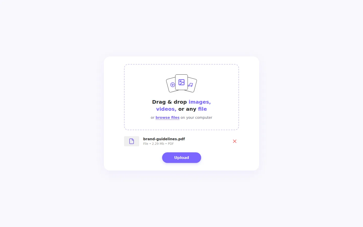 Parcel: Animated File Upload Pack, preview 1 of 5