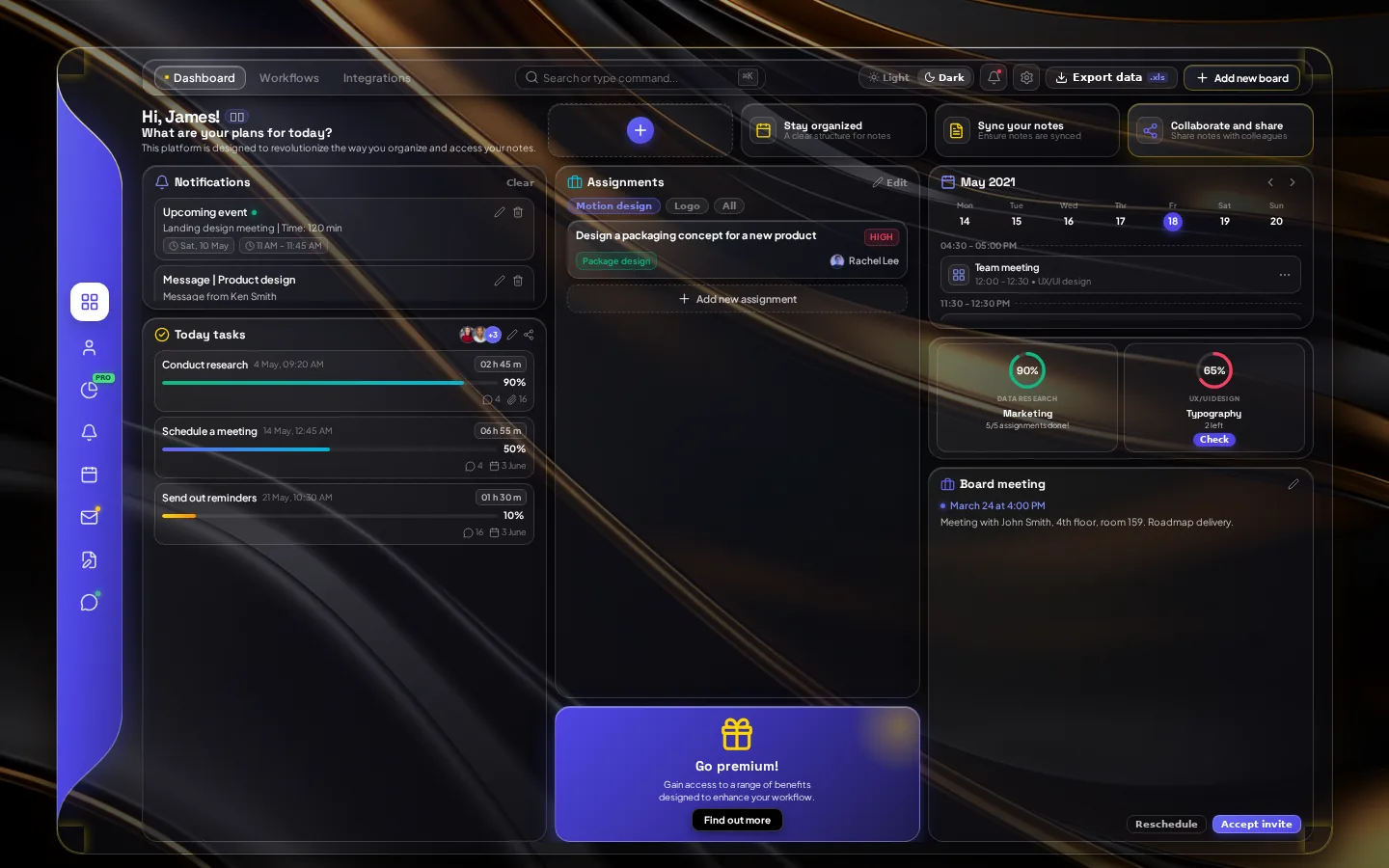 Polaris: Project Management Dashboard, preview 4 of 5