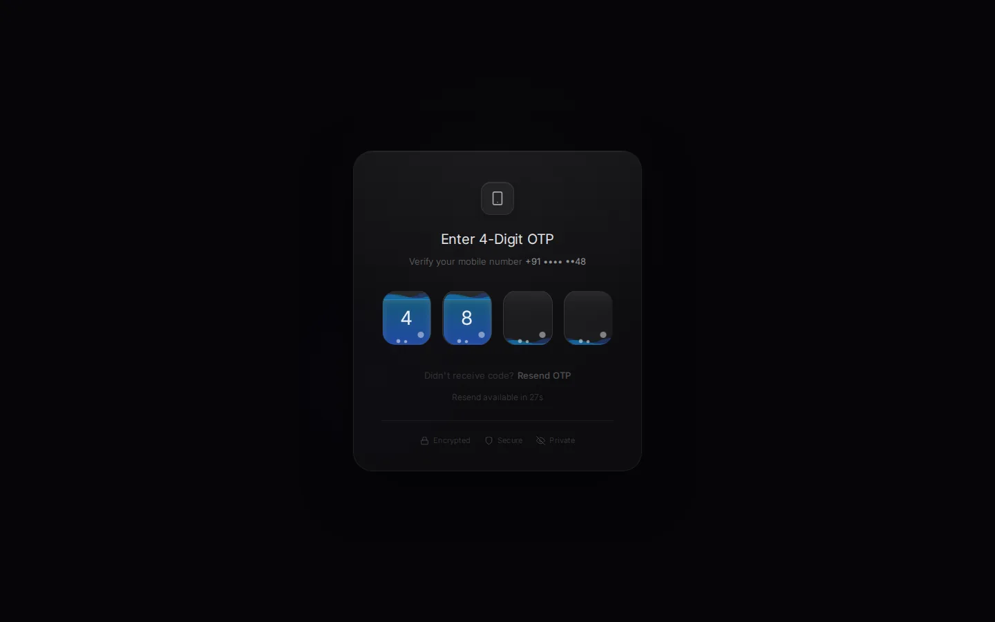 Tide: Glass OTP Verification with Sound, preview 1 of 5