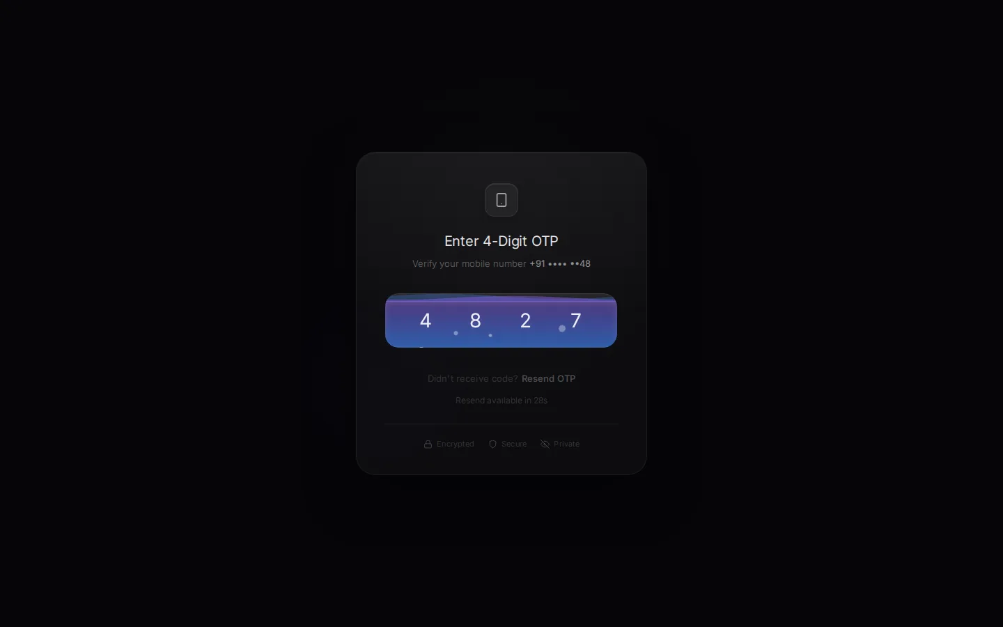 Tide: Glass OTP Verification with Sound, preview 2 of 5