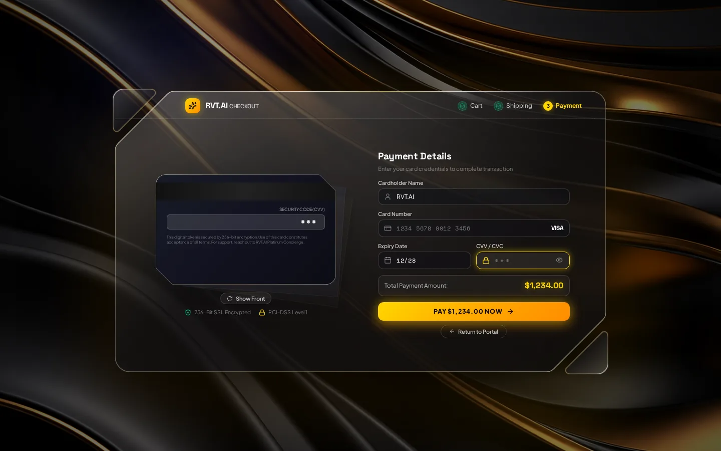 Topaz: Glass Payment Checkout
