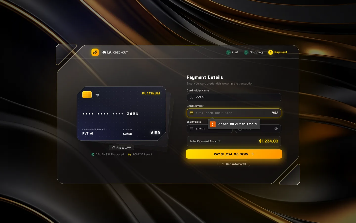 Topaz: Glass Payment Checkout, preview 4 of 5