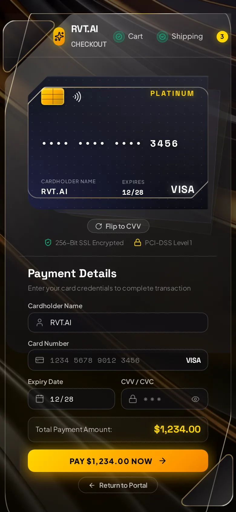 Topaz: Glass Payment Checkout, preview 5 of 5