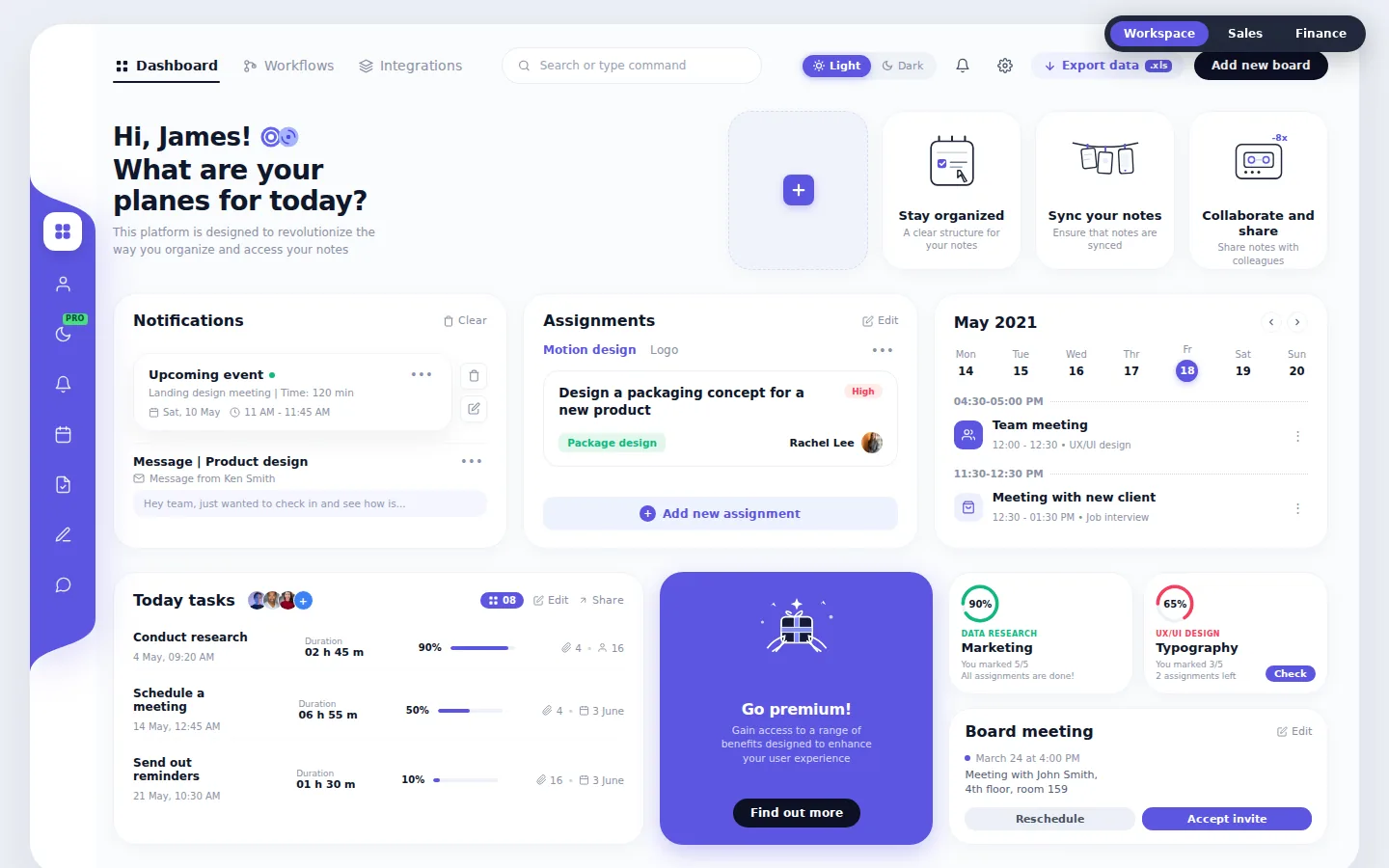 Triton: Workspace, Sales & Finance Dashboards, preview 2 of 5