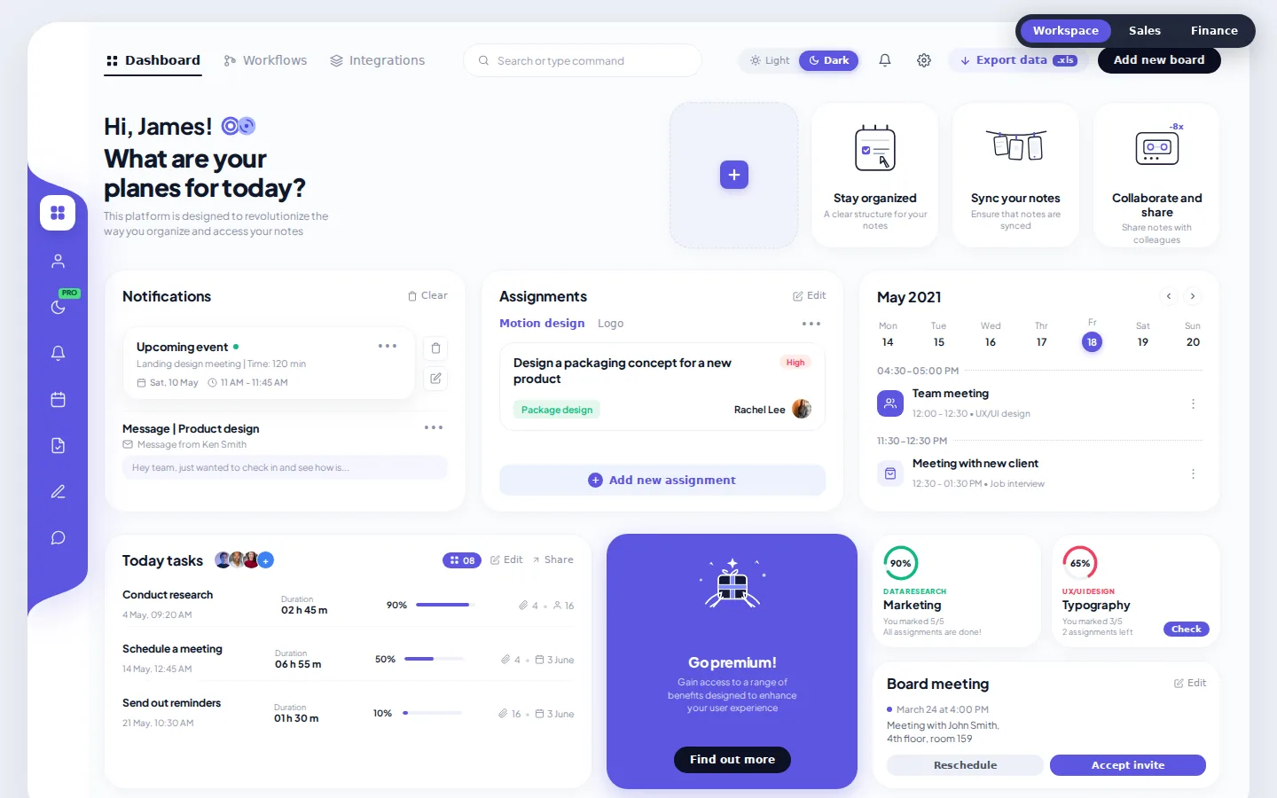 Triton: Workspace, Sales & Finance Dashboards, preview 4 of 5